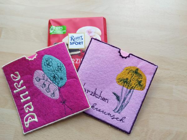 ITH - Stickdatei Schokoladenhülle Flower